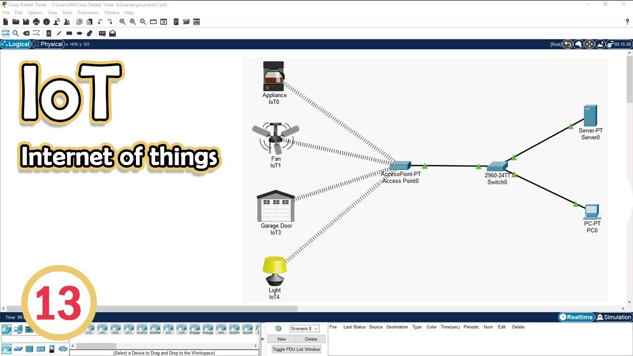 Simulate IoT #13 || cisco packet tracer