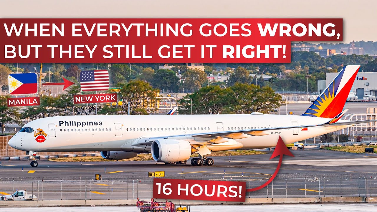 BRUTALLY HONEST | Philippine Airlines phenomenal A350-900 ECONOMY to New York - DELAYED 24h!
