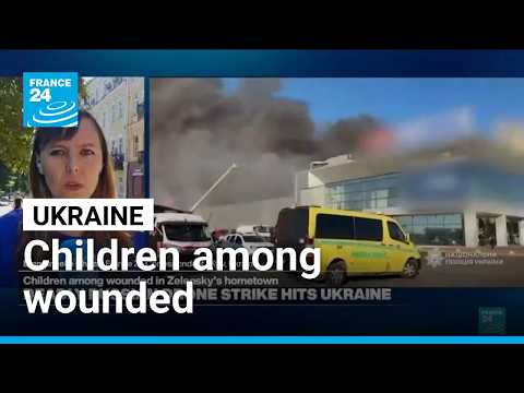 Children among wounded in Zelensky's hometown, struck by Russian drones