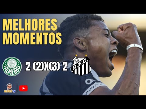 MELHORES MOMENTOS | PALMEIRAS (2) 2X2 (3)SANTOS  | SEMIFINAL (VOLTA) - PAULISTÃO SUB-20 | UlissesTV