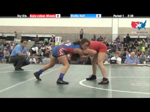 FILA Junior 59 kg / 130 lbs. - Kayla-colleen Miracle vs. Shelby Hall