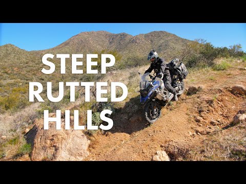 How To Ride Down STEEP RUTTED HILLS & Trails on an Adventure Bike - Full Lesson