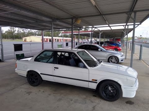 Thumbnail for Missle Indusrty BMW E30 M30 fastest clubman lap at Queensland Raceway by BMW, Car, Nissan, BMW E3