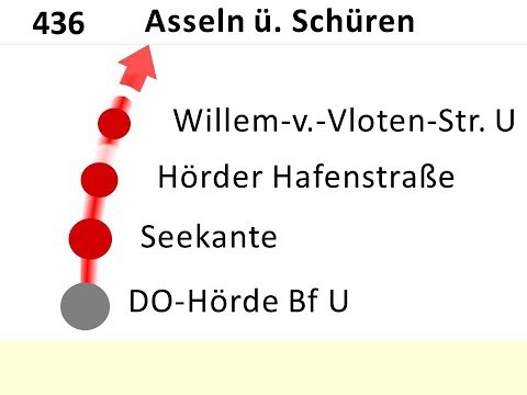 DSW21 Ansagen Bus 436 Hörde - Asseln