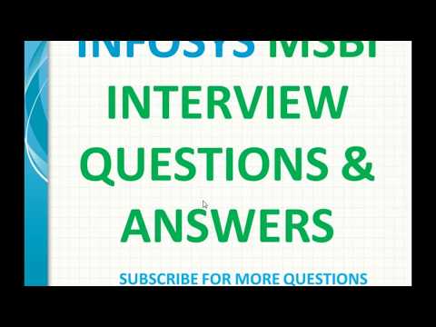 infosys msbi Interview Questions and Answers