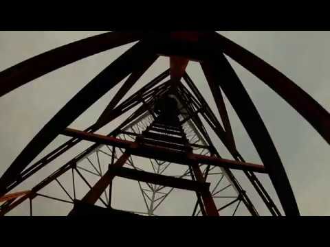 Climbing a 215 meters tall radio tower in Vakarel, Bulgaria