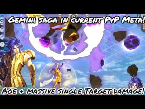 Saint Seiya: Awakening (KOTZ) - Gemini Saga in Current PvP Meta! AoE + Massive Single Target Damage!