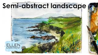 Watercolor Semi-Abstract Landscape