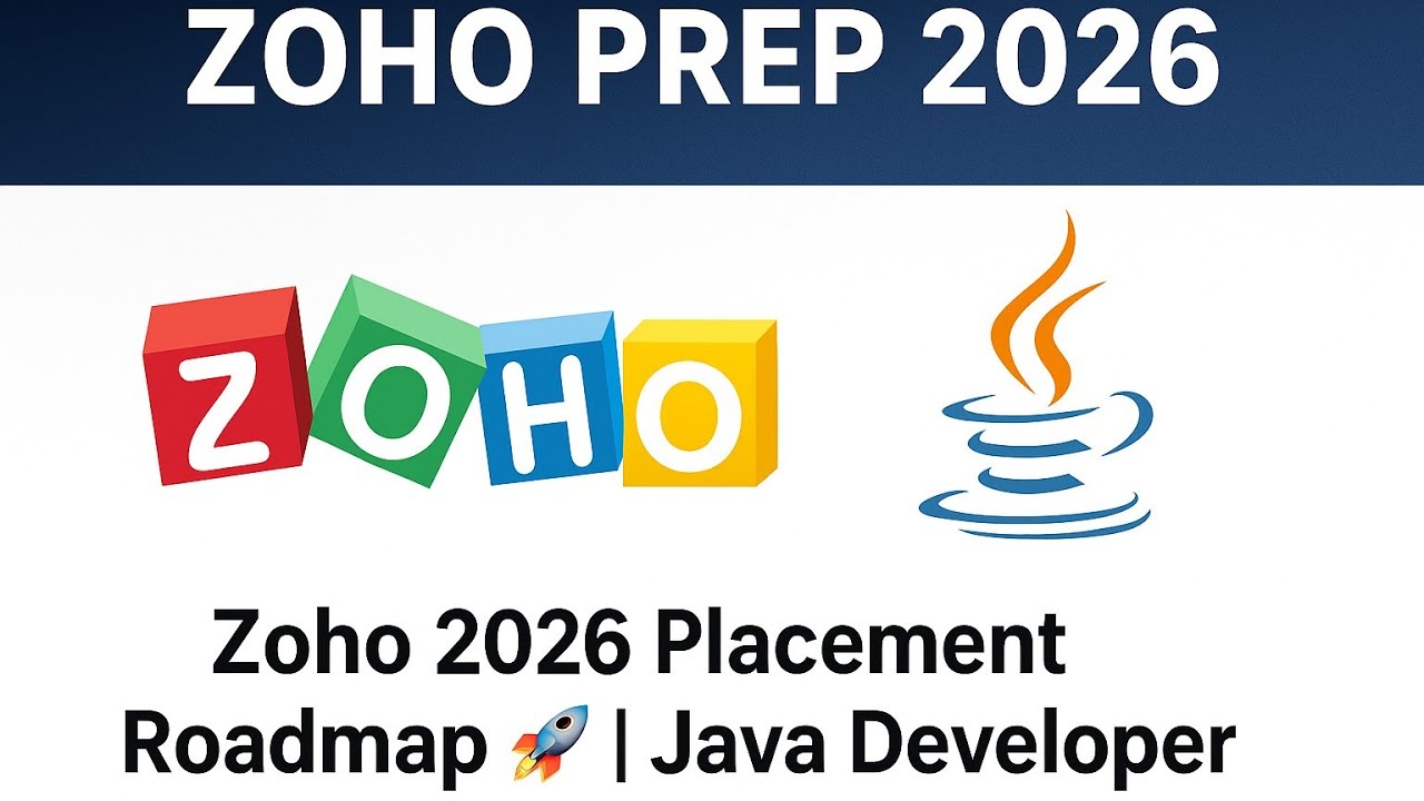 Zoho 2026 Placement Series – Complete Roadmap for Java Developers 🚀 --Tamil/English