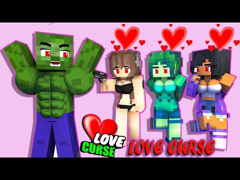 Monster School: BEAUTIFUL GIRLS ZOMBIE LOVE CURSE – Funny Story – Minecraft Animation