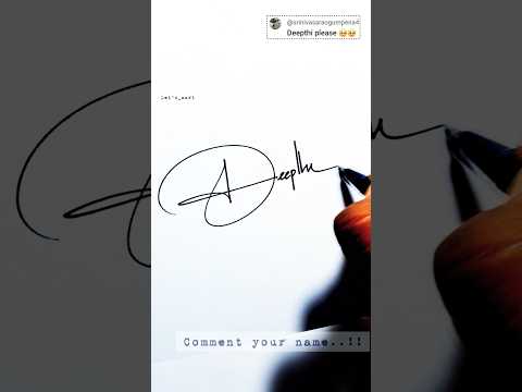 Letter D signature ❣️ Deepthi. #signature #sign #art #signaturestyle #calligraphy