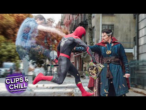 Spider-Man vs. Doctor Strange Mirror Dimension Fight Scene | Spider-Man: No Way Home | Clips & Chill