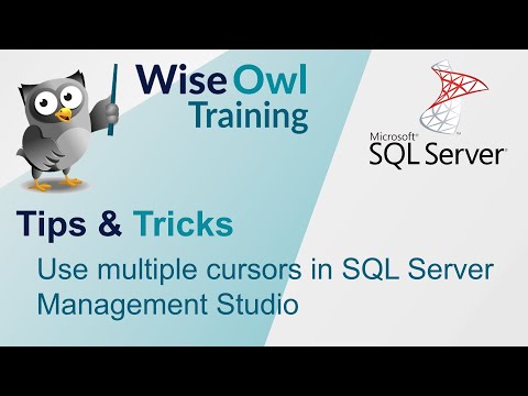 Use multiple cursors in SQL Server Management Studio