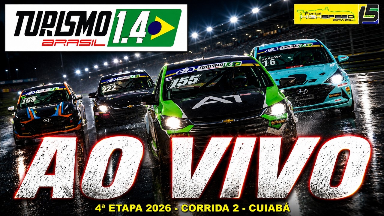 🔴 TURISMO 1.4 BR | Corrida 2 | NOTURNA | 4ª Etapa 2026 | Cuiabá (MT) | Ao Vivo