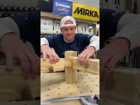 Interlocking mortise & tenon joint #woodwork #ad #woodworking #wood #bois #joinery #holz #madera