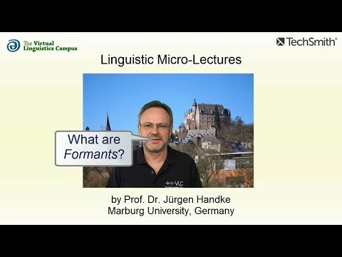 PHO_013 - Linguistic Micro-Lectures: Formants