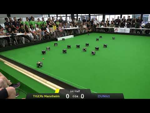 TIGERs Mannheim vs. ZJUNlict (Grand Final) at RoboCup 2023 in Bordeaux, France
