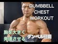 大胸筋を発達させるお勧めダンベル種目[Dumbbells Chest Workout]