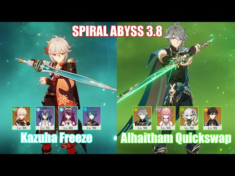 C0 Kazuha Freeze & C0 Alhaitham Quickswap | Spiral Abyss 3.8 | Genshin Impact