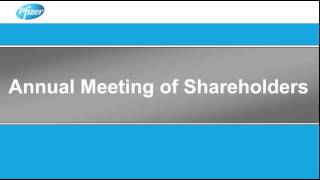 Amy Ridenour at the Pfizer Shareholder Meeting on 4/23/15 video