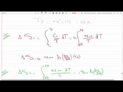 Calculating new entropy you create when you mix water for a nice hot shower P3-11