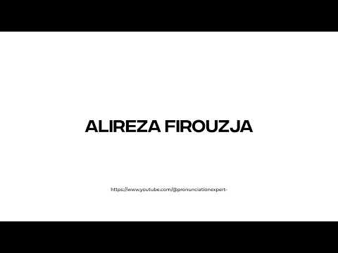 How to pronounce Alireza Firouzja