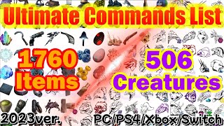 ARK Ultimate Commands All Items & All Creatures 2023  PC/PS4/Xbox/Switch
