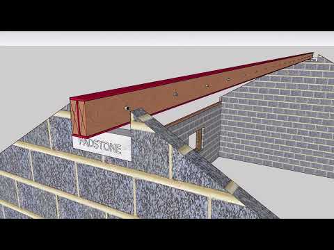 STEEL RIDGE BEAM CONSTRUCTION SEQUENCE ANIMATION