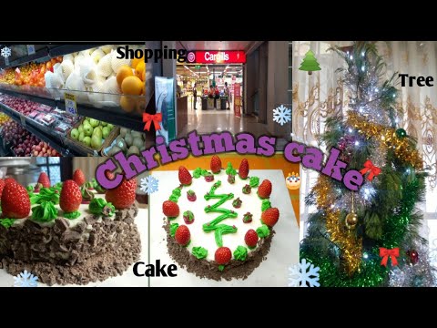 Christmas cake🎂🌲 නත්තලට හදපු කේක් එක 😌❄️🍃       #christmascake #christmas #foryou 