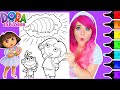 Coloring Dora Boots Easter Egg Coloring Page Ohuhu Art Markers