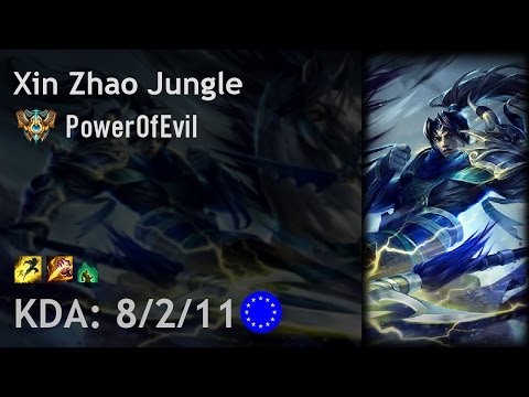 Xin Zhao Jungle vs Elise - PowerOfEvil - EUW Challenger Patch 6.20