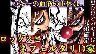 【考察】バギーはロックスとネフェルタリD家の血筋だった#onepieceid