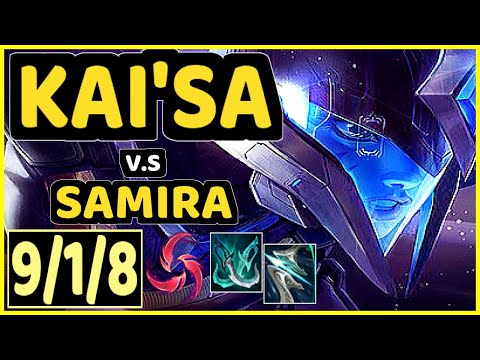 HYBRID (KAI'SA) vs SAMIRA - 9/1/8 KDA BOTTOM ADC GAMEPLAY - KR Ranked GRANDMASTER