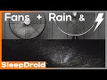 ► Soothing Fan Noise with Night Rain and Thunder Sounds for Sleeping ~ Fan and Rain Combo (Lluvia)