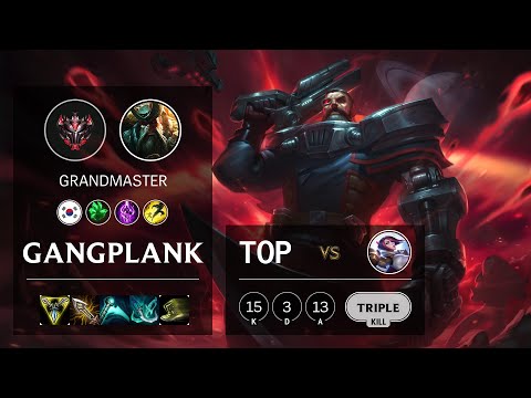 Gangplank Top vs Fiora - KR Grandmaster Patch 10.21