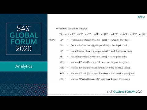 Robust Regression and Portfolio Construction using SAS