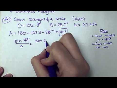 Law of Sines (ASA and AAS)