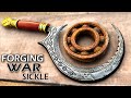 Hand Forged DAMASCUS SICKLE out of Rusted Bearings