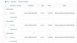Brightspace: Submitting Student's Unfinished Quiz Attempts