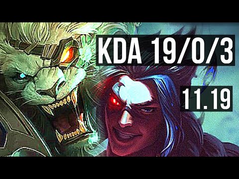 RENGAR vs KAYN (JUNGLE) | 19/0/3, 12 solo kills, Legendary, 800K mastery | EUW Diamond | v11.19