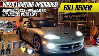 Dodge Viper Lighting Upgrades: Morimoto XB +4Banger HXB Fog, 9005 GTR Ultra 2.0 and 3.0 LED's