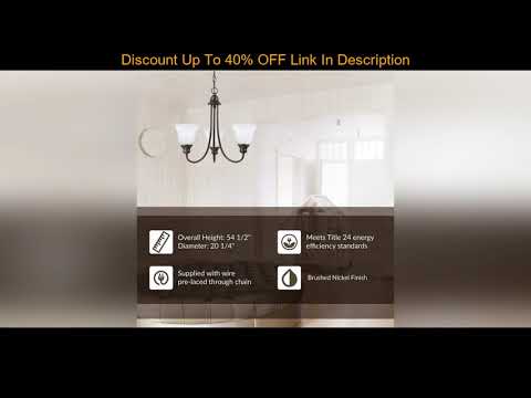 Hottest Sea Gull Lighting 35939-782 Windgate Three Light Chandelier, Heirloom Bronze Finish