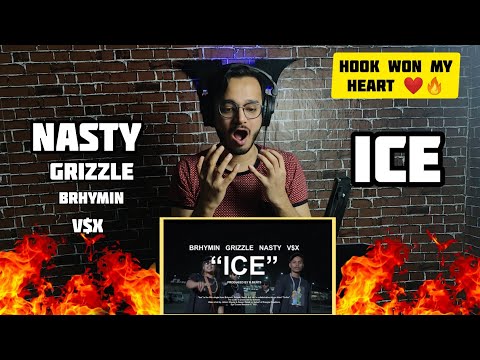 INDIAN RAPPER REACTS TO BRHYMIN, GRIZZLE, NASTY, V$X - ICE [PRODUCED BY B.BEATS] | REACTION