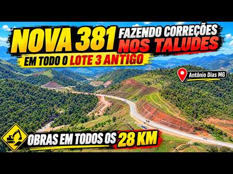 [BR-381] Caminhões e Máquinas fazendo movientações gigantes de terras