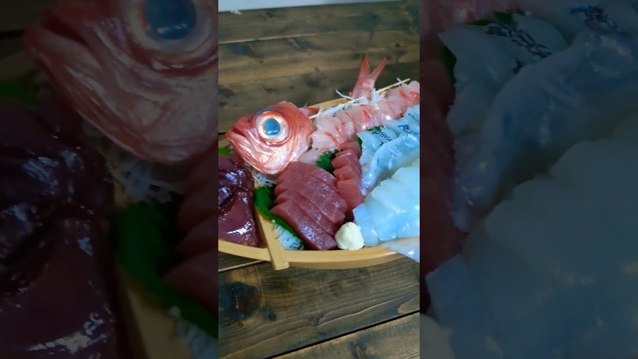 漁師の親父から貰ったお土産の魚と自分で釣ったアオリイカ #アオリイカ #fishing #舟盛り　#cooking  #squid  #fish #japanesefood