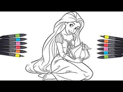 coloriage princesse raiponce for kids