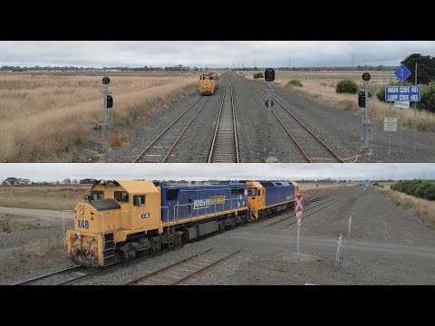 D731V Pacific National Light Engines G519 & X48 (4/3/2022) - PoathTV Australian Trains & Railways