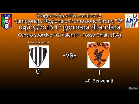 04/09/16 - Promoz. D - 1^ g andata - Fosso Ghiaia-US Russi 0-1 SINTESI