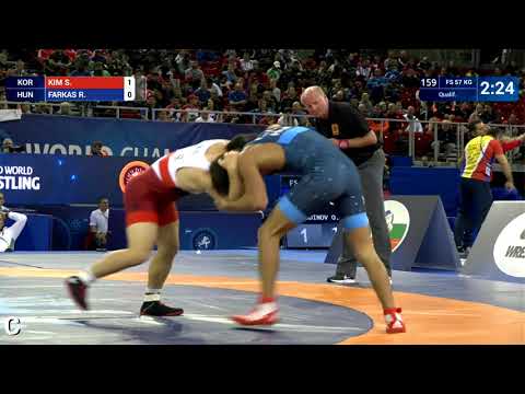 Qual. FS - 57 kg: S. KIM (KOR) v. R. FARKAS (HUN)