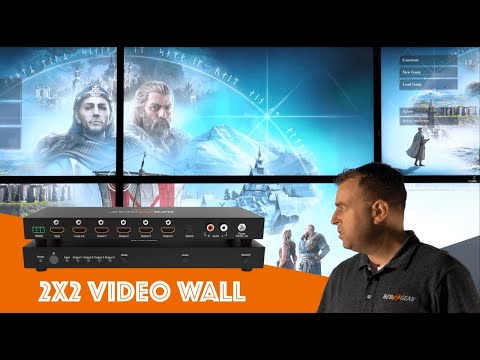 BZBGEAR 2x2 4K60 HDMI Video Wall Processor with Audio Support